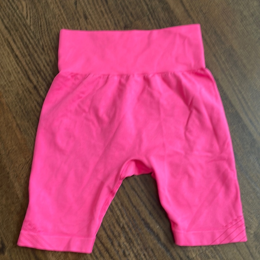 pink target biker shorts
